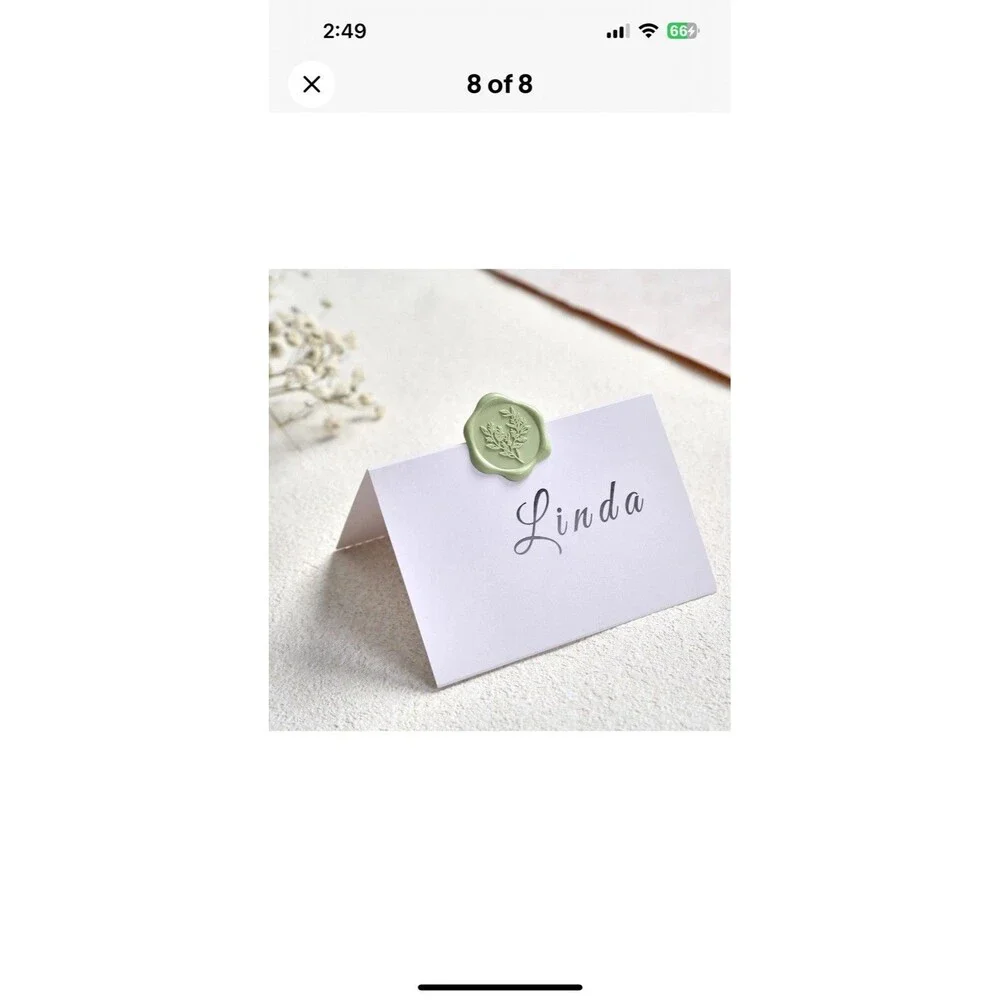 UNIQOOO Wax Seal Stickers - Eucalyptus Wedding Invitation Envelope Seal Stick...